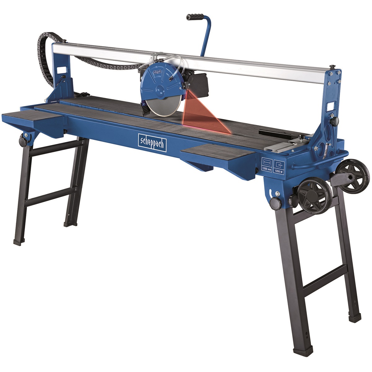 Scheppach 1200 W-os felsősínes vizes csempevágó 1200mm